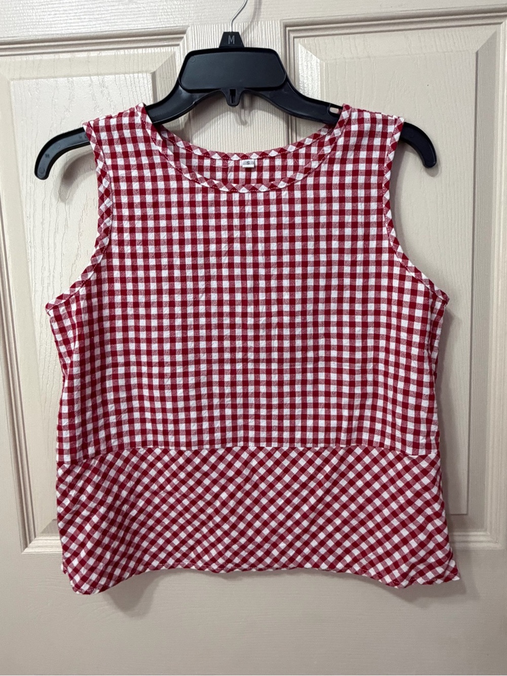 Women's Red Gingham 2-Piece Set Size Small